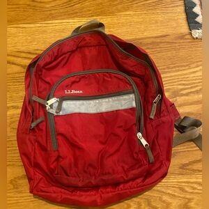 L.L.bean Red Deluxe Backpack